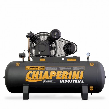 COMPRESSOR 250L 20PCM 175 LIBRAS 5HP TRIFÁSICO 220V/380V CJ 20+ APV CHIAPERINI