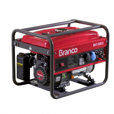 GERADOR DE ENERGIA À GASOLINA 6,5CV PARTIDA ELÉTRICA B4T-2500S E BRANCO