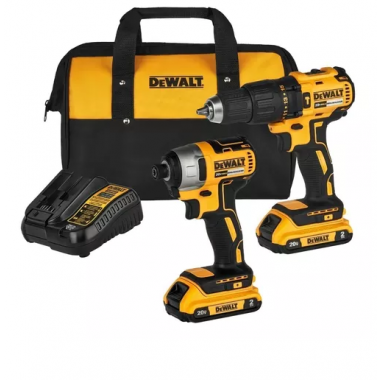 1 PARAFUSADEIRA FURADEIRA 1/2" E 1 PARAFUSADEIRA 1/4" BATERIA DCK276D2-BR DEWALT