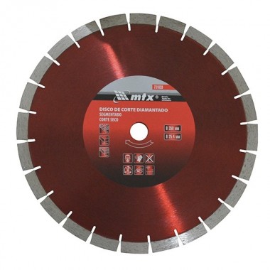 DISCO DE CORTE DIAMANTADO SEGMENTADO 14" 350MM X 25,4MM CORTE SECO MTX