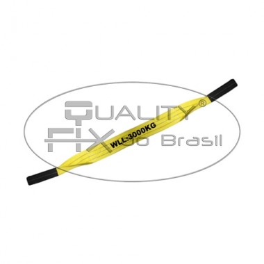 CINTA PARA ELEVAÇÃO DE CARGA 3TONELADAS 4M X 90MM AMARELO SLING DUPLO QUALITYFIX