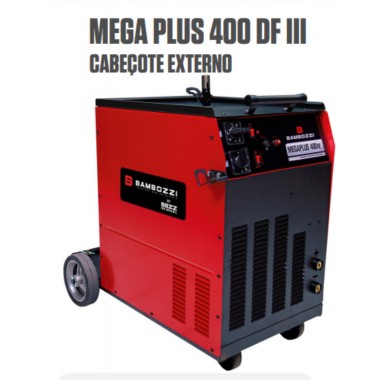MÁQUINA DE SOLDA MIG TRIFÁSICA 220V/380V MEGA PLUS 400 DF III BAMBOZZI