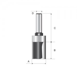 FRESA PARALELA DUPLA 1/2" HASTE 1/4" COM ROLAMENTO HT D-02054 MAKITA