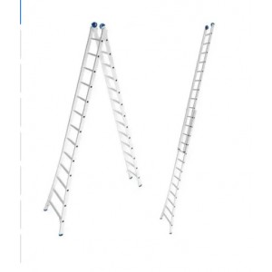 ESCADA EXTENSIVA 7,17M 2X13DEGRAUS EM ALUMÍNIO EX13 REAL ESCADAS