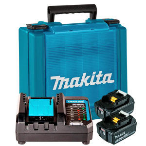 2 BATERIAS E CARREGADOR 18V NA MALETA KITMAK1850B MAKITA