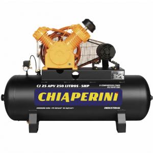  COMPRESSOR 250L 175 LIBRAS 5HP TRIFÁSICO 220V 380V CJ 25 APV 250L 696 CHIAPERINI
