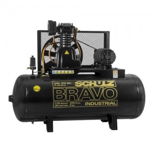 COMPRESSOR 200L 20PCM 175 LBS COM MOTOR 5HP TRIF 220V/380V BRAVO CSL 20BR SCHULZ