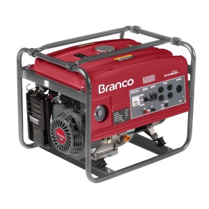 GERADOR DE ENERGIA Á GASOLINA 11CV MONOFÁSICO B4T-5000 BRANCO